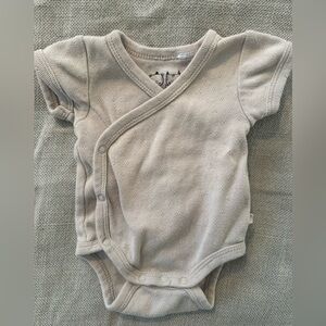 Organic cotton pointelle kimono Bodysuit